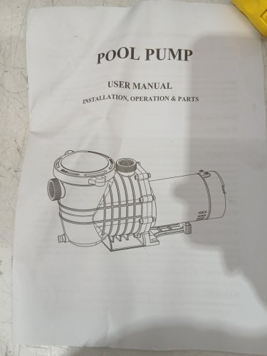 VIVOHOME corded SELF-PRIMING IN/ABOVE GROUND 2 hp SWIMMING POOL PUMP - 6800GPH - BLACK (MODEL: HBP1500) image 9