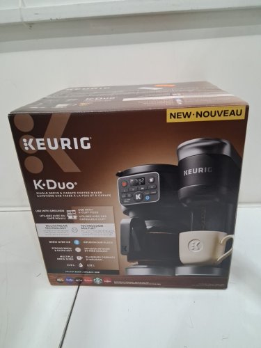 KEURIG K-DUO SINGLE SERVE & DRIP COFFEE MAKER - 12 CUP GLASS CARAFE - BLACK (model: K5600) image 2