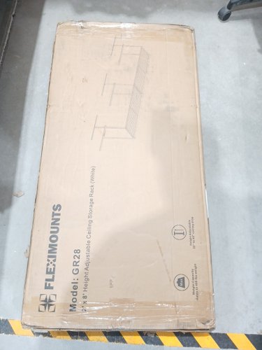 FLEXIMOUNTS Overhead Garage Storage Rack - 2FT X 8FT -  400lbs cap - white (model: gr28) image 3