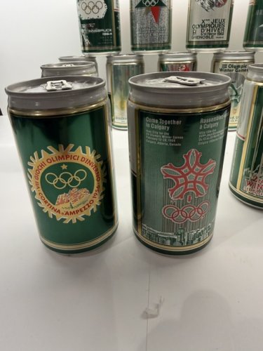16 ASSTD COLLECTIBLE *FULL* ALE CANS OF THE WINTER OLYMPICS (ALL DIFFERENT YEARS FROM THE PAST) image 13