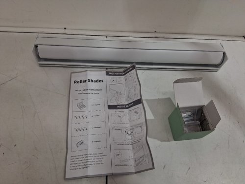 aosky BLACKOUT CORDLESS ROLLER SHADES FOR WINDOW - 21" X 72" - WHITE/ivory image 4
