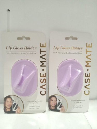 2 Case-mate silicone lip gloss holder with permanent adhesive backing - lavender (model: CM05542-05) image 2