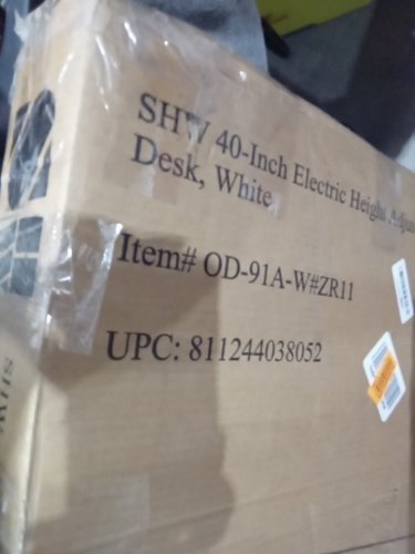 shw height adjustable electric standing desk - 40" x 28"-46" x 22"  - white (model: OD-91A-W#ZR11) image 8