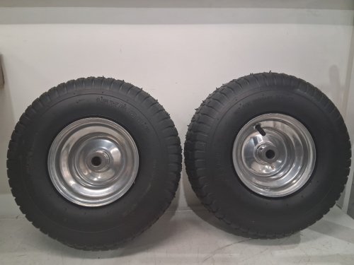 2pk soiiw 15 x 6.00-6 Front Tire Assembly for various Riding Mower Lawn Tractor - 3" Centered Hub - 3/4" Sintered Iron Bushings - 400LB MAX - black/grey image 4