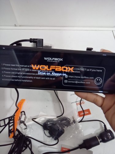 WOLFBOX 12'' Mirror Dash Cam with WiFi, 1080P Rear Camera, 32GB TF Card & GPS (mode: g840h) image 4