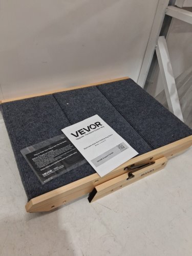 3-STEP COLLAPSIBLE STAIRCASE STYLE PADDED WOODEN PET STEPS FOR SMALL/MEDIUM PETS - 150LB MAX - NATURAL/BLUE (MODEL: ZD-25DOG05) image 3