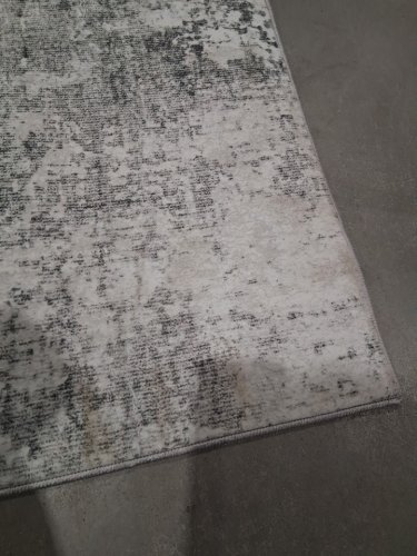 BERTHMEER WASHABLE NON-SLIP AREA RUG - 5FT x 7FT - BLUE/GREY (MODEL: 940605401829) image 4