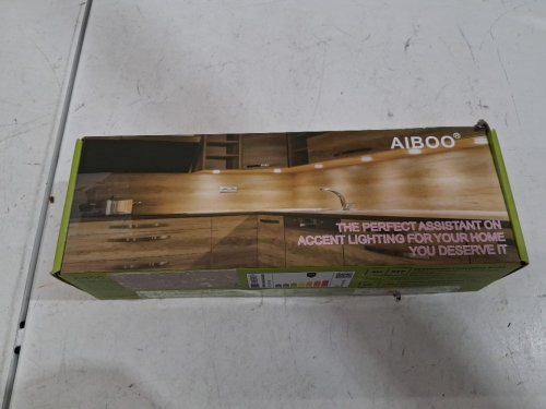 8PK AIBOO UNDER CABINET LED LIGHTING WITH 12V PLUG-IN ADAPTER AND DIMMABLE CAPABILITY - WITH REMOTE CONTROL - NATURAL WHITE LIGHT image 4