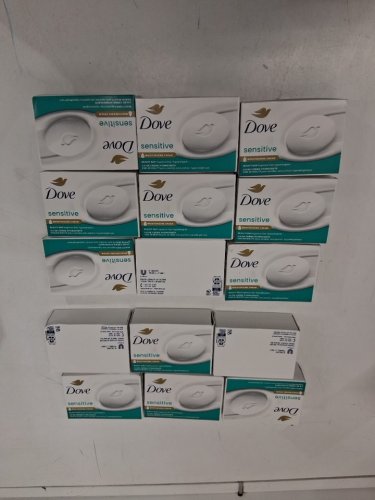 15PK DOVE SENSITIVE SKIN FRAGRANCE FREE HYPOALLERGENIC SOAP BARS - 106 GRAMS EACH image 2