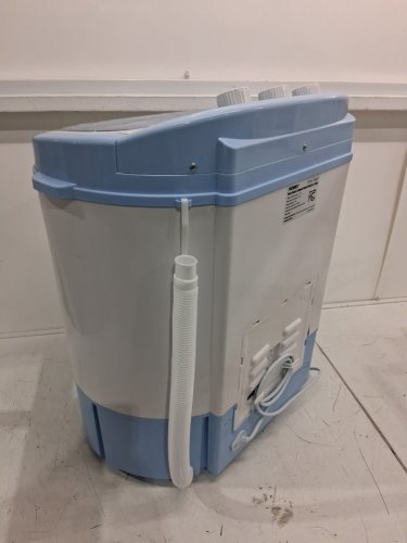 PYLE PURE CLEAN MINI TOP LOAD PORTABLE WASHER & SPIN DRYER - 7.7LBS CAPACITY / 110V - WHITE/BLUE (MODEL: PUCWM22) image 4