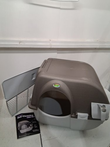 OMEGA PAW ROLL'N CLEAN SELF CLEANING CAT LITTER BOX - brown/GREY (MODEL: RA20) image 3