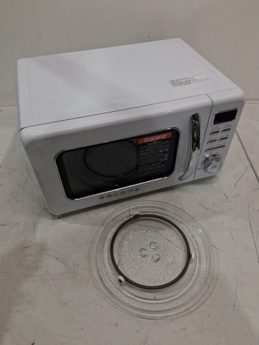 GALANZ RETRO STYLE COUNTERTOP MICROWAVE OVEN - 0.7CU.FT. - WHITE (MODEL: GLCMKZ07WER07) image 3
