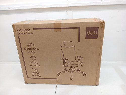 deli Ergonomic High back Office Chair with Adjustable Lumbar Support and Headrest - 330lbs cap - Black (Model: AZ1659) image 2