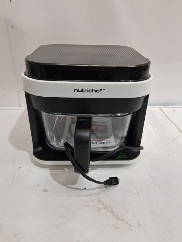 Nutrichef transparent glass Air Fryer with Preset Cook Modes -  5.8 Quart - black/white (model: ncaf539tw) image 3