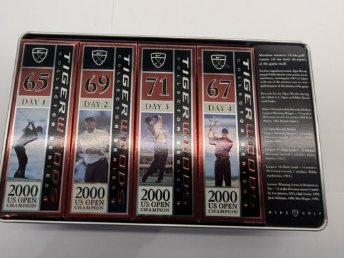 COMPLETE SET OF 4 Tiger Woods Collector Series Tin Box Golf Balls 2000-2001 (TINS 1,2,3,4) image 2