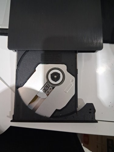 external cd dvd drive with usb/usb-c connection - black (model: lt802) image 2