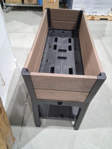 Keter Signature Rolling Raised Garden Bed with Self Watering - 96L - dark brown/black - (model: 1006842) image 3
