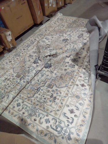 Vintage Distressed Printed Soft Area Rug - 8ft x 10ft - beige image 4