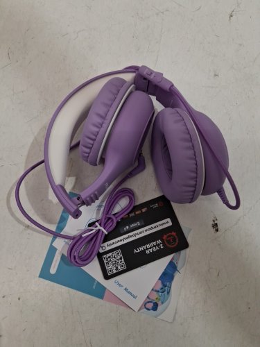 kid's mpow wired headphones - purple (model: bh297b) image 2