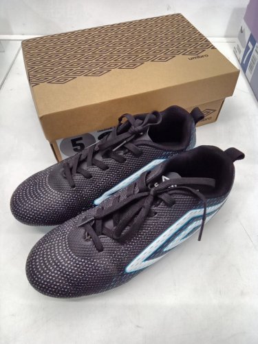 kid's umbro soccer football cleats - size 5 - black/blue (style: 1985170) image 2