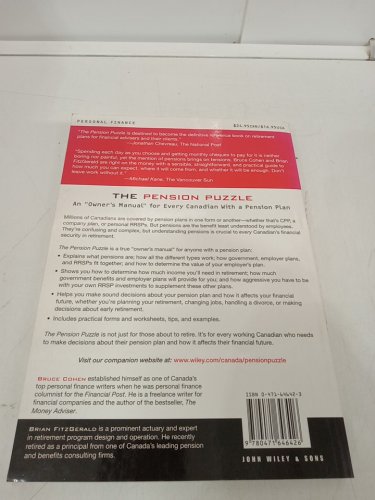 (Paperback) The Pension Puzzle: Your Complete Guide to Government Benefits, RRSPs, and Employer Plans by Bruce Cohen and Brian Fitzgerald image 3
