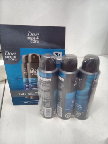 3PK DOVE men care spray deodorant - 107g each - clean comfort image 2