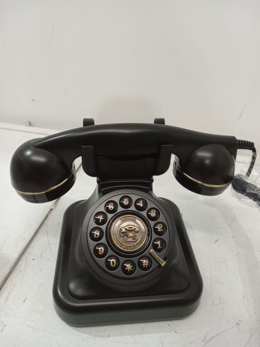 antique Vintage Landline telephone - 14.5" - black (model: ms-302) image 4