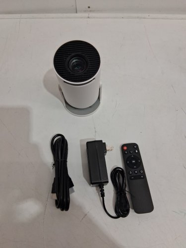 LYNCAST WIFI 6 BLUETOOTH ANDROID 14 PORTABLE SMART COMPATIBLE WITH NETFLIX IOS HDMI & TV STICK 4 K MINI PROJECTOR - WHITE (MODEL: X1BR) image 3