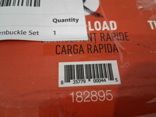4pc HAPPIJAC QWIK-LOAD TURNBUCKLES - 2 FRONT AND 2 REAR BARRELS - 5000lbs max  STAINLESS STEEL (MODEL: 182895) image 5