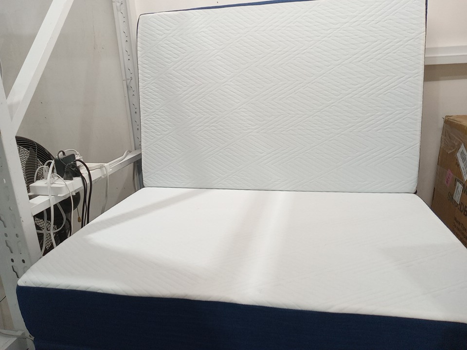 FOLDABLE TRI FOLD GEL MEMORY FOAM mattress with washable cover - twin xl - white/blue (model: jnd-szd6-vn-3) image 3