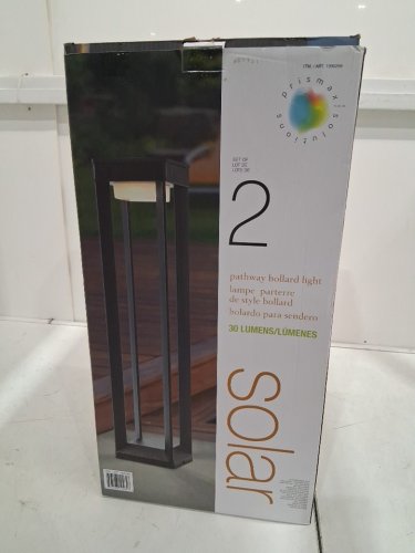 2pk prismax solutions solar led pathway light - 11.5" x 5.8" x 22.4" - 30lm - 8 hour battery - black (model: 1990286) image 4