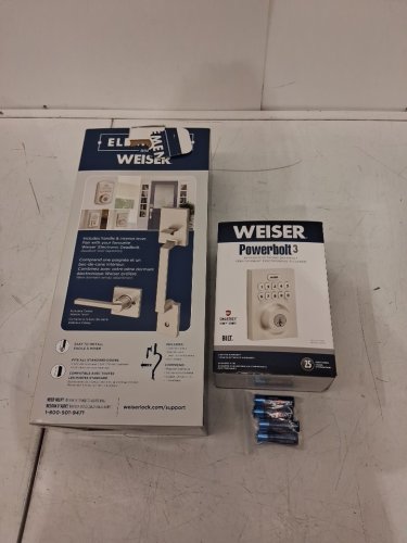 WEISER ELECTRONIC keypad DEADBOLT lock & HANDLE SET combo pack - nickel (model: 1983676) image 3