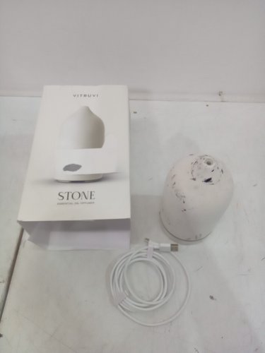 VITRUVI STONE ESSENTIAL OIL DIFFUSER - 500SQ.FT. - WHITE image 2