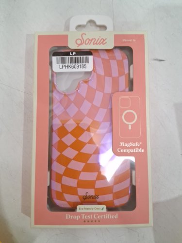 SONIX magsafe compatible phone case for IPHONE 16 - CHECKMATE PINK/ORANGE (Model: A22-M382-0011) image 2