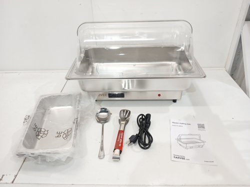 2PK Rectangular Stainless Steel Electric Buffet Chafing Dishes - 23" x 14" x 14" - 9QT - Silver  (Model: QBD54) image 4