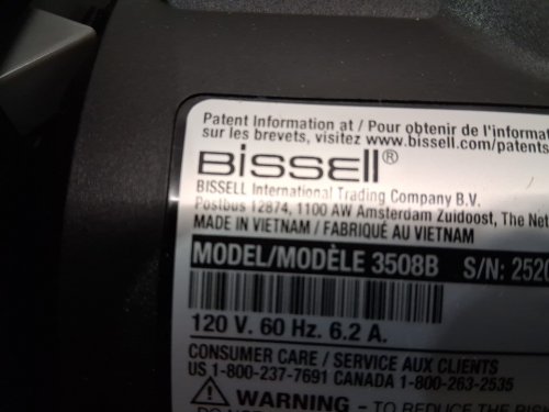 bissell cleanview compact upright vacuum - black/red (model: 3508B) image 6