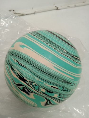 Softroll 5 Pin Bowling Ball - 4.75" - White / Black / Teal image 3