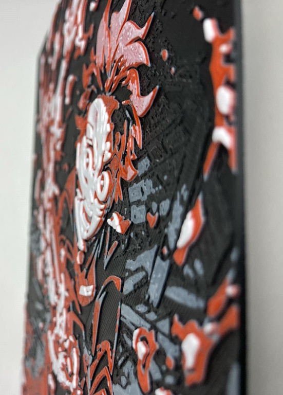 9"x7.5" 3D Printed - Tanjiro Kamado - Demon Slayer - Textured Photo image 3