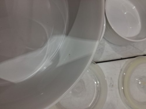 6PK SIGNATURE HOUSEWARES CERAMIC STORAGE BOWLS WITH VENTED LIDS - WHITE (MODEL: 1796164) image 5