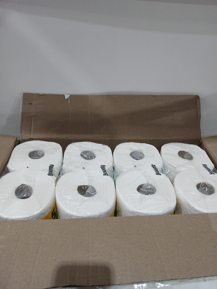8pk bounty double plus paper towel rolls - 103 sheets/roll - white (model: 15702) image 4