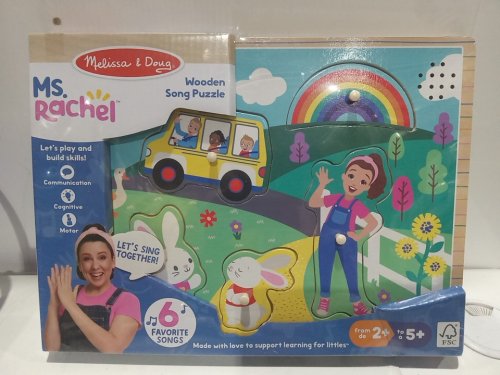 6PC Melissa & Doug Ms.Rachel Wooden Song Puzzle with 6 favourite songs (model: 50355) image 2