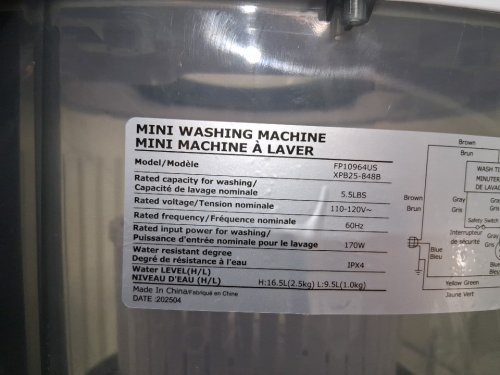 COSTWAY Portable Mini Washing Machine Semi-Automatic Washer and Spinner Combo with Single Tub - 5.5LB CAPACITY - white/grey (MODEL: FP10964US-GR) image 6