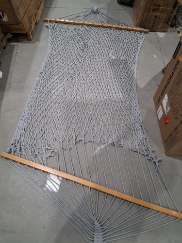 Lazy Daze Hammocks Double Caribbean Rope Hammock - 2 Person - 450lbs cap - LIGHT GREY (MODEL: HM-COT-7) image 3