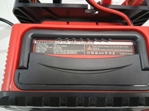 lithium car battery charger - 30amp - 110v - black/red (model: p30) image 3