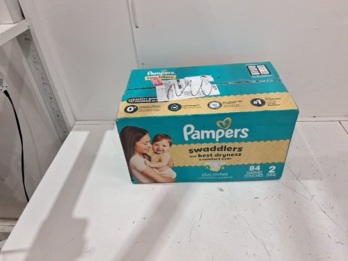 84PK PAMPERS SWADDLERS DISPOSABLE DIAPERS - size 2(10-22lb) image 2