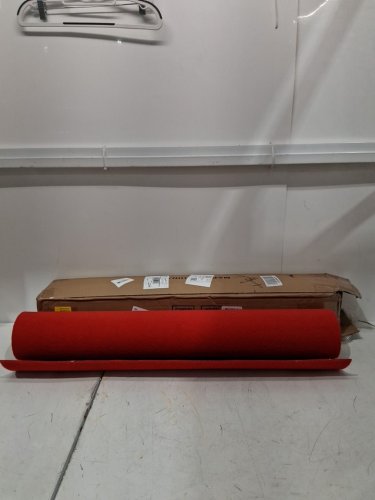 Carpet Aisle Runner with rubber bottom - 3ft x 10ft - red image 2