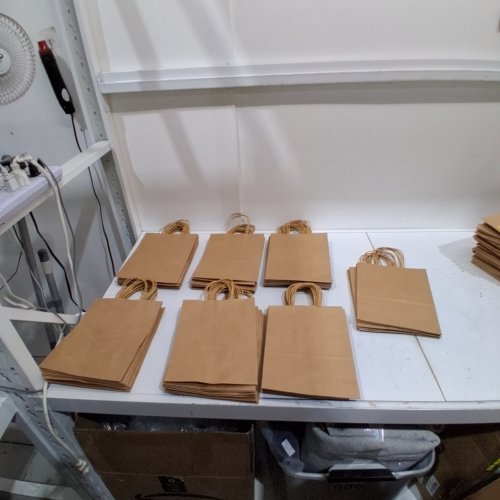 68PK PAPER GIFT BAGS - 8" X 10" - BROWN image 2