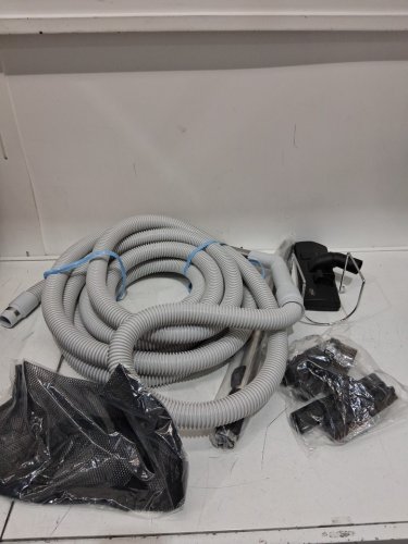 ovo universal central vacuum with power nozzle accessories and compatible with most outlets - 30ft - grey/black (model: accho-30hv-bk) image 3