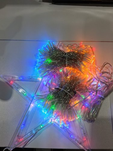 LIGHTING MAGIC CHRISTMAS INDOOR/OUTDOOR LED LIGHT WITH 344 LIGHT WITH REMOTE CONTROL - 12" STAR/11.8FT LED STRINGS/16.4FT LEAD WIRE - MULTI-COLOR/MODES image 7