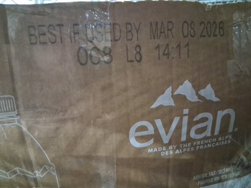 12PK EVIAN NATURAL SPRING WATER BOTTLES limited edition 200 years young - 1L/EACH image 4